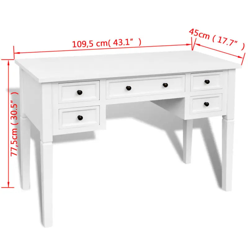 Eenvoudige en romantische schrijftafel voor studeerkamer of slaapkamer - Bureaus