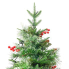 Eenvoudige montage kerstboom met LED en rode bessen voor feestelijk sfeer - Kerstbomen