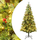 Eenvoudige montage kerstboom met LED en rode bessen voor feestelijk sfeer - Kerstbomen