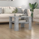Eenvoudige salontafel van bewerkt hout voor een tijdloze uitstraling - Betongrijs / 1 - Salontafels
