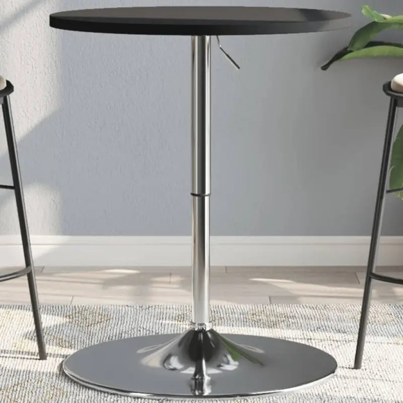 Eetafel met verchroomd staal en bewerkt hout voor eenvoudig schoonmaakmaken - Zwart / 60 x 60 x 90 cm / 1 - Eettafels