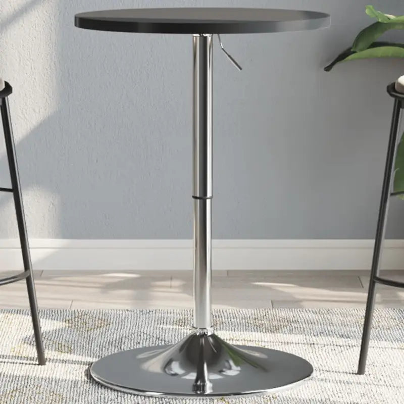 Eetafel met verchroomd staal en bewerkt hout voor eenvoudig schoonmaakmaken - Zwart / 50 x 50 x 90 cm / 1 - Eettafels