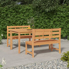Eethoek in massief teakhout met stevig tafelblad en fijn geschuurd hout - 140 cm tafellengte / 2x Bank + Tafel