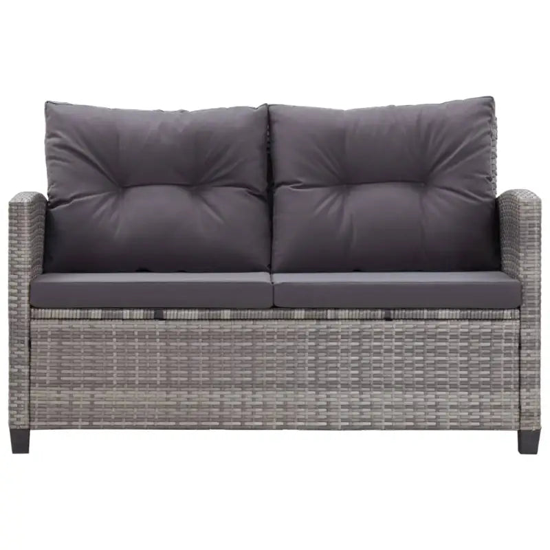 Eethoek van poly rattan en massief acaciahout met moderne charme - Tuinsets
