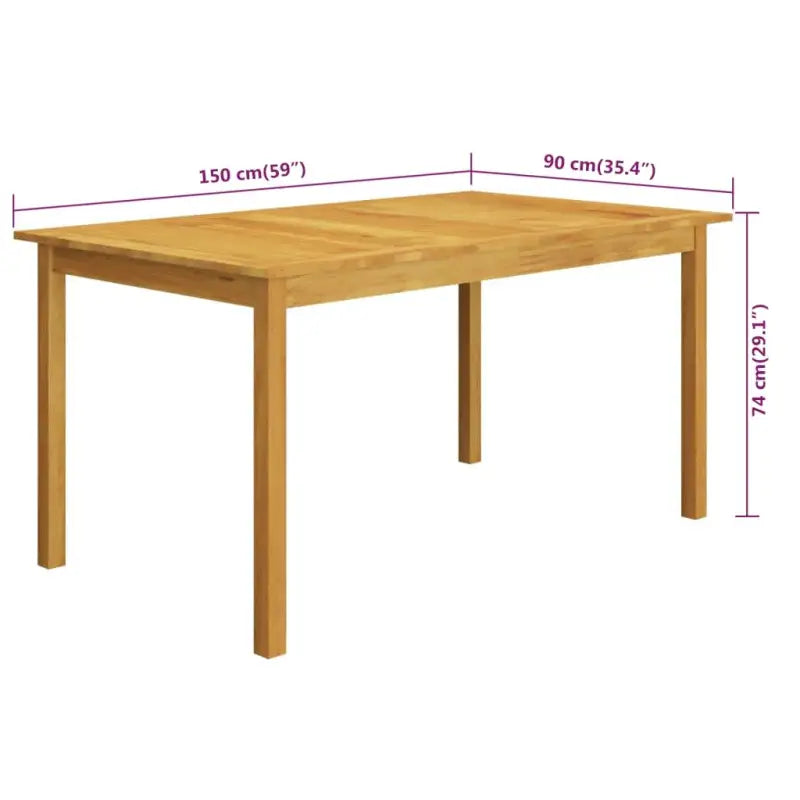 Eethoek voor tuin van massief acaciahout met modern ontwerp - Tuinsets