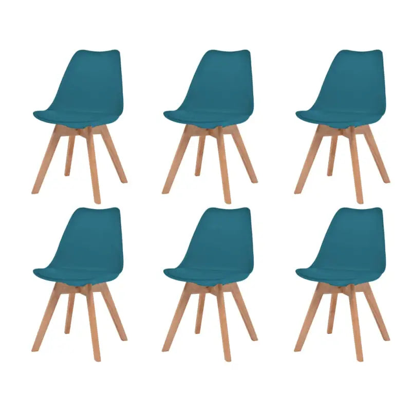 Eetkamerstoelen erg eenvoudig geleverd met tijdloos ontwerp - Turquoise / 6 - Eetkamerstoelen