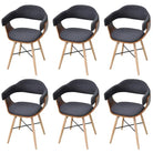 Eetkamerstoelen met beuken poten en hoogte armleuning voor comfort - Eetkamerstoelen