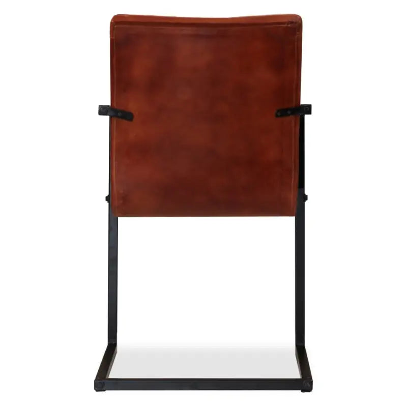 Eetkamerstoelen met echt leren zitting en stalen frame inclusief levering - Eetkamerstoelen