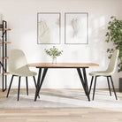 Eetkamerstoelen met een minimalistische en elegante uitstraling - Crème / 2 - Eetkamerstoelen