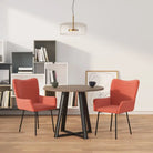 Eetkamerstoelen met elegant fluweel voor een stijlvolle uitstraling - Roze / 2 - Eetkamerstoelen