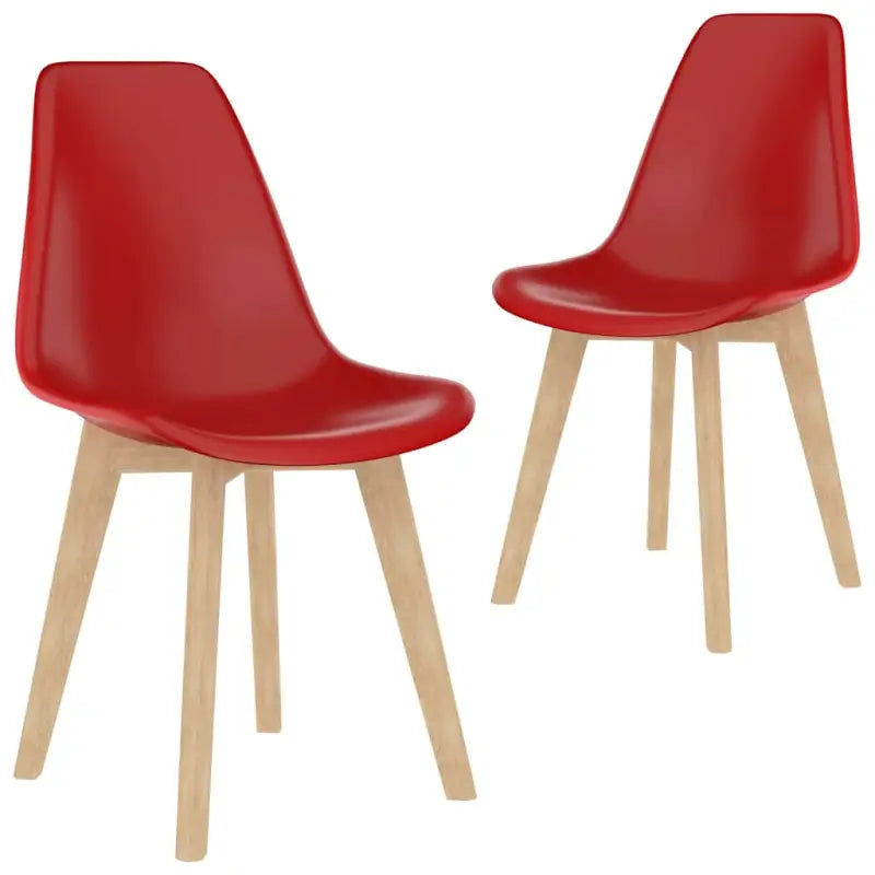 Eetkamerstoelen met elegant ontwerp en levering bevat erg eenvoudig - Rood / 2 - Eetkamerstoelen