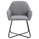 Eetkamerstoelen met gepoedercoat stalen poten en comfortabele stof - Eetkamerstoelen