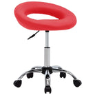 Eetkamerstoelen met graden draaibaar en verchroomd staal design - Rood / 1 - Eetkamerstoelen