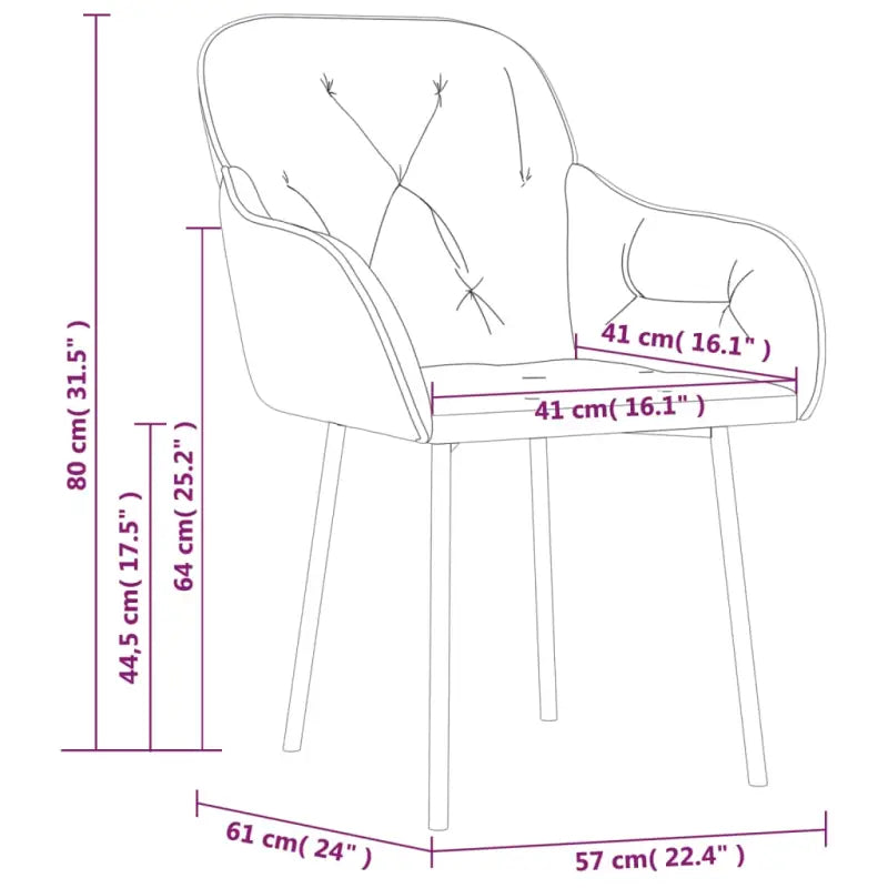 Eetkamerstoelen met hoogte armleuning en elegant fluweel design - Eetkamerstoelen