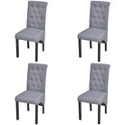 Eetkamerstoelen met levering bevat zachte bekleding en tijdloos design - Lichtgrijs / 4 - Eetkamerstoelen