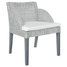 Eetkamerstoelen met natuurlijk rattan en massief mangohout voor een elegant ontwerp - Grijs / 1 - Eetkamerstoelen