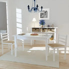 Eetkamerstoelen met rustieke charme van massief rubberwood levering bevat - Wit / 2 - Eetkamerstoelen