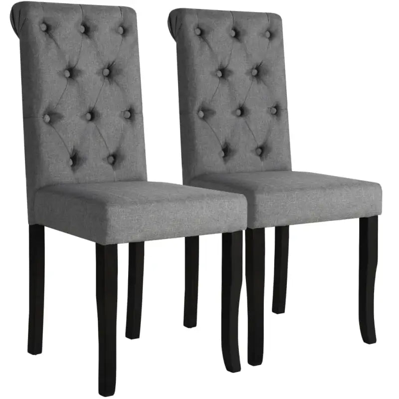 Eetkamerstoelen met stoffen bekleding en massief houten frame - Eetkamerstoelen