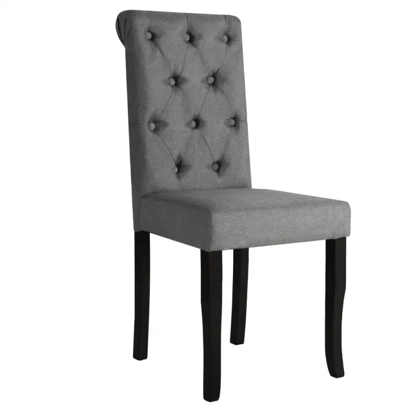 Eetkamerstoelen met stoffen bekleding en massief houten frame - Eetkamerstoelen
