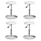 Eetkamerstoelen met tijdloos ontwerp en comfortabel kunstlederen bekleding - Wit / 4 - Eetkamerstoelen