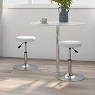 Eetkamerstoelen met tijdloos ontwerp en comfortabel kunstlederen bekleding - Wit / 2 - Eetkamerstoelen