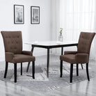 Eetkamerstoelen met zachte bekleding levering bevat een elegant design - Bruin / 1 - Eetkamerstoelen