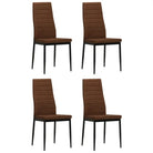 Eetkamerstoelen Set van 6 levering bevat eigentijds en duurzaam ontwerp - Bruin / 4 - Eetkamerstoelen