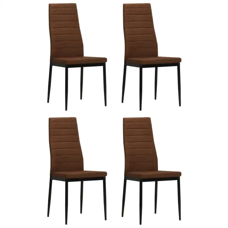 Eetkamerstoelen Set van 6 levering bevat eigentijds en duurzaam ontwerp - Bruin / 4 - Eetkamerstoelen