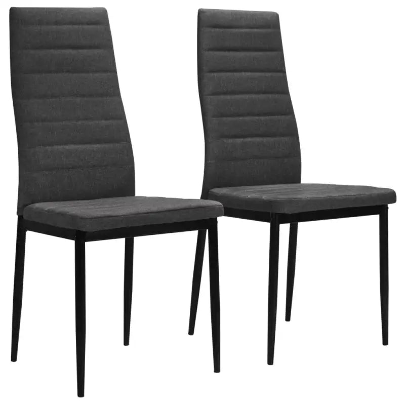 Eetkamerstoelen Set van 6 levering bevat eigentijds en duurzaam ontwerp - Donkergrijs / 2 - Eetkamerstoelen