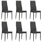 Eetkamerstoelen Set van 6 levering bevat eigentijds en duurzaam ontwerp - Donkergrijs / 6 - Eetkamerstoelen