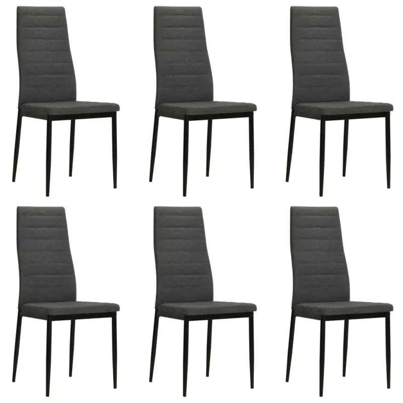 Eetkamerstoelen Set van 6 levering bevat eigentijds en duurzaam ontwerp - Donkergrijs / 6 - Eetkamerstoelen