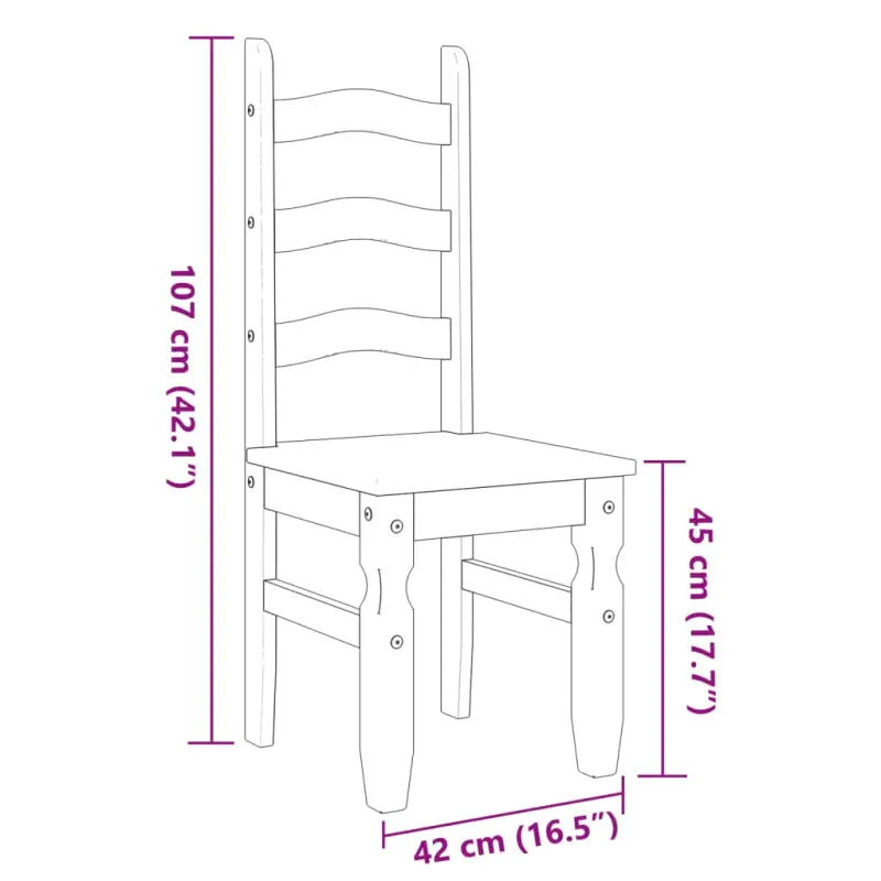Eetkamerstoelen van massief grenenhout Eenvoudig schoon en tijdloos - Eetkamerstoelen