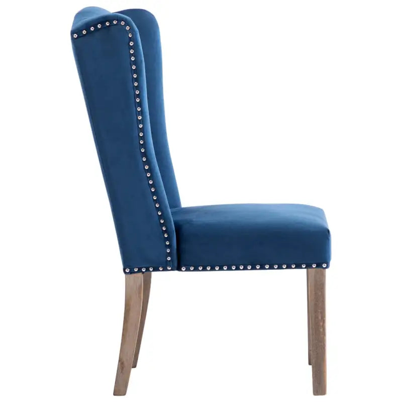 Eetkamerstoelen van massief rubberwood met zacht fluwelen bekleding - Eetkamerstoelen