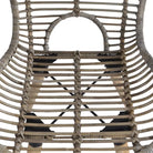Eetkamerstoelen van natuurlijk rattan met houten poten levering bevat - Eetkamerstoelen