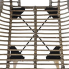 Eetkamerstoelen van natuurlijk rattan met houten poten levering bevat - Eetkamerstoelen