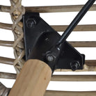 Eetkamerstoelen van natuurlijk rattan met houten poten levering bevat - Eetkamerstoelen