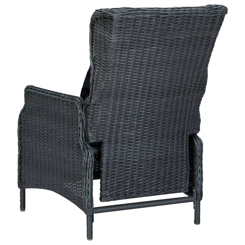 Eetset in poly rattan met comfortabele afmetingen stoelen voor buiten - Tuinsets
