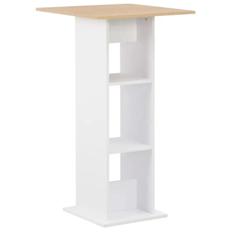 Eettafel en bartafel in een strak en tijdloos ontwerp - Wit en bruin / 1 - Eettafels