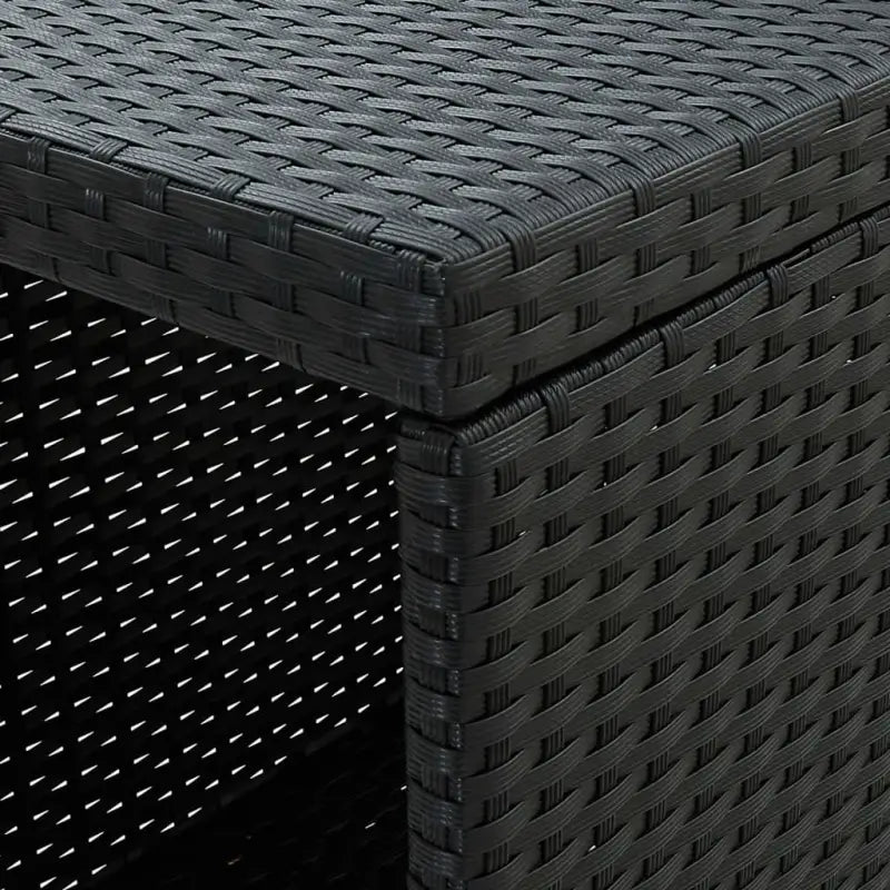 Eettafel met opbergrek van PE-rattan en stalen frame - Eettafels