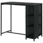 Eettafel met opbergrek van PE-rattan en stalen frame - Eettafels