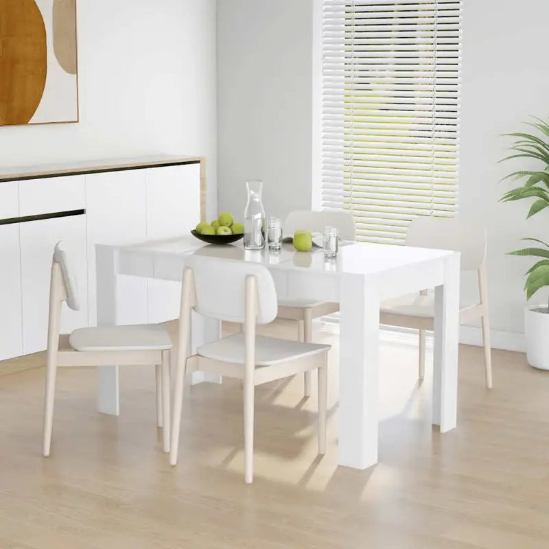 Eettafel met strak en eenvoudig ontwerp voor elke kamer - Hoogglans wit / 1 - Eettafels