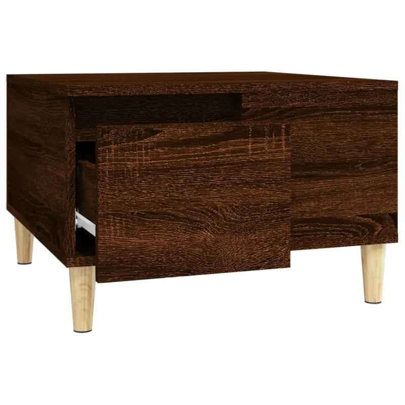 Eettafel van bewerkt hout met massief eucalyptushout voor stijlvolle woonkamer - Salontafels