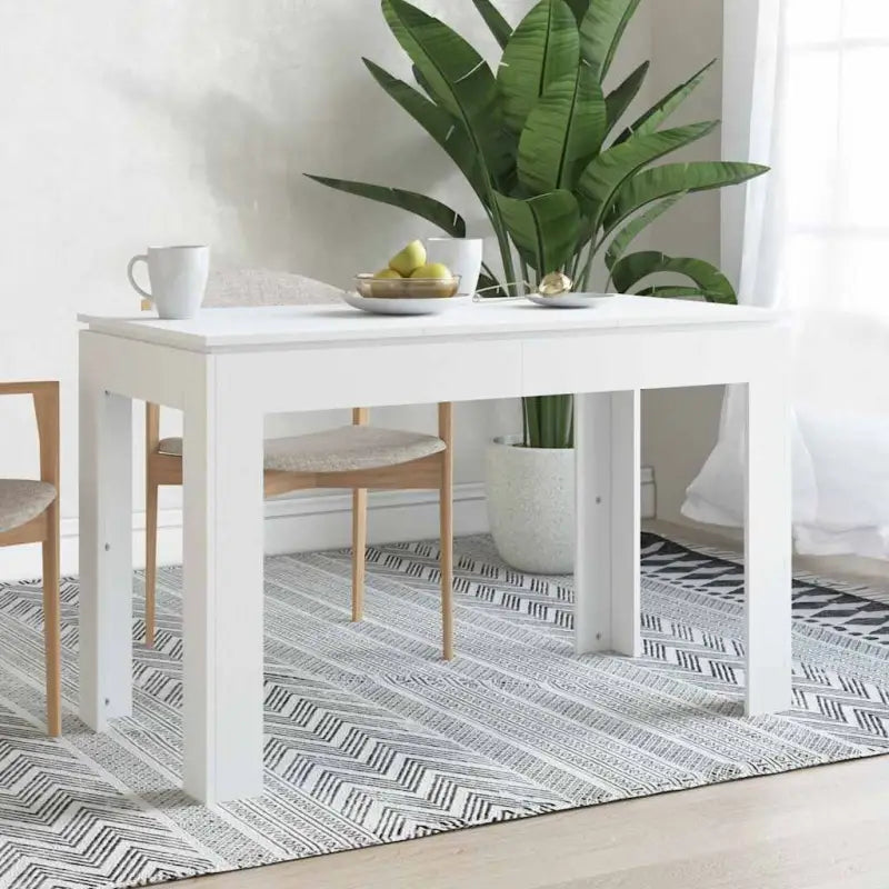 Eettafel van bewerkt hout voor elegante maaltijden in je woonkamer - Wit / 1 - Eettafels