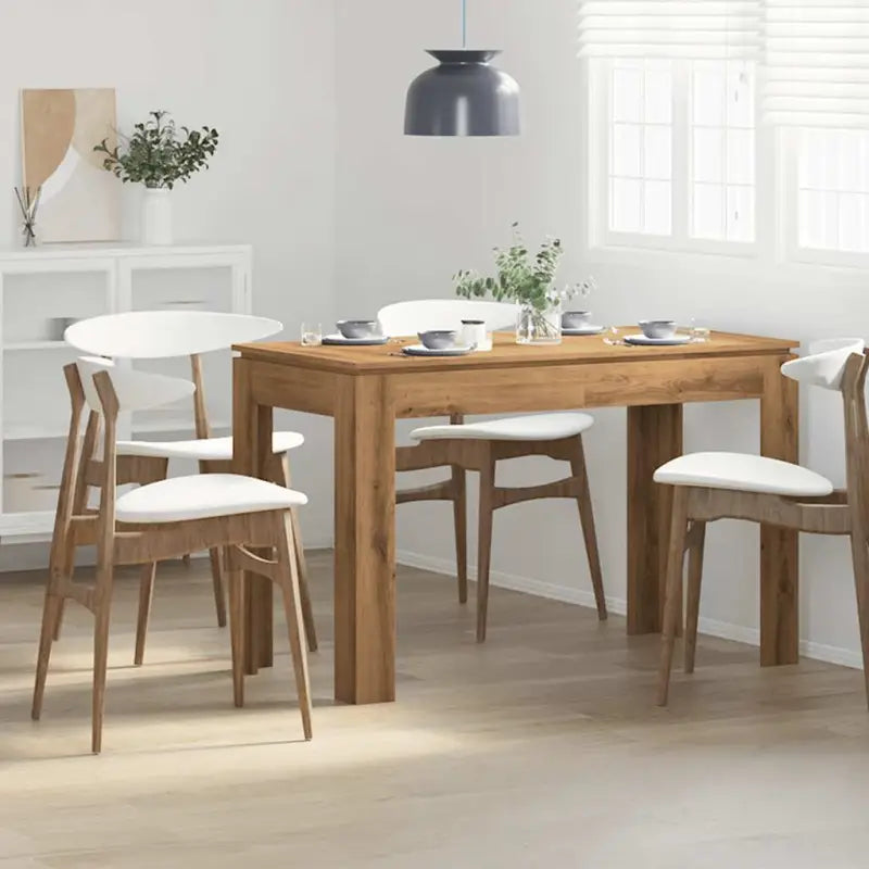 Eettafel van bewerkt hout voor elegante maaltijden in je woonkamer - artisanaal eikenkleurig / 1 - Eettafels