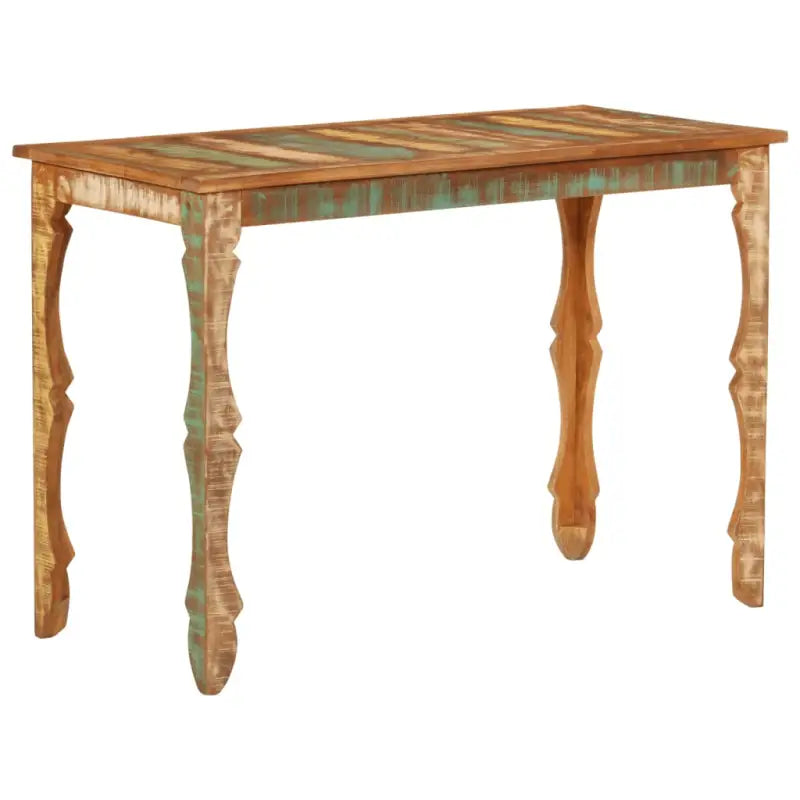 Eettafel van massief gerecycled hout met verschillende houtsoorten - 110 x 52 x 76 cm / 1 - Eettafels
