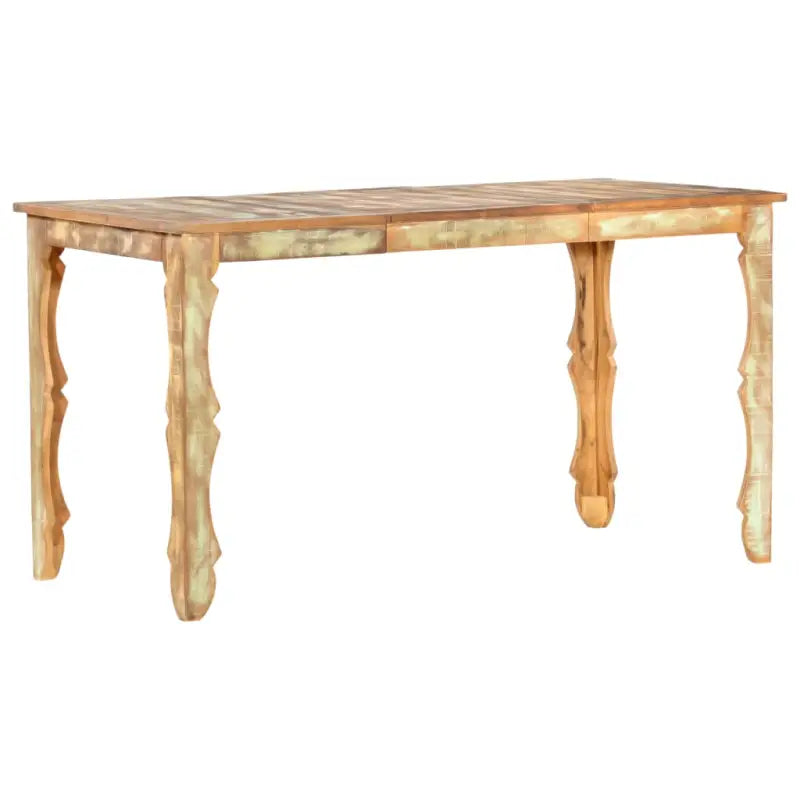 Eettafel van massief gerecycled hout met verschillende houtsoorten - Eettafels