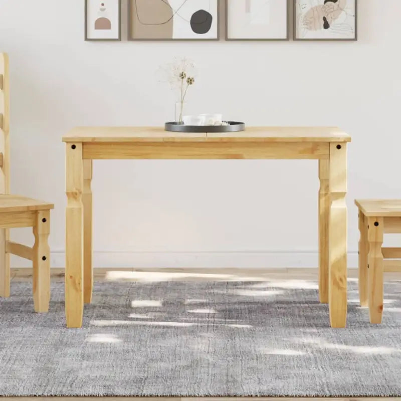 Eettafel van massief grenenhout eenvoudig schoon en stijlvolle uitstraling - 1 / Bruin / 117 cm - Eettafels