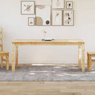 Eettafel van massief grenenhout eenvoudig schoon en stijlvolle uitstraling - 1 / Bruin / 180 cm - Eettafels