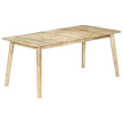 Eettafel van massief mangohout met klassiek ontwerp - Bruin / 180 x 90 x 76 cm / 1 - Eettafels