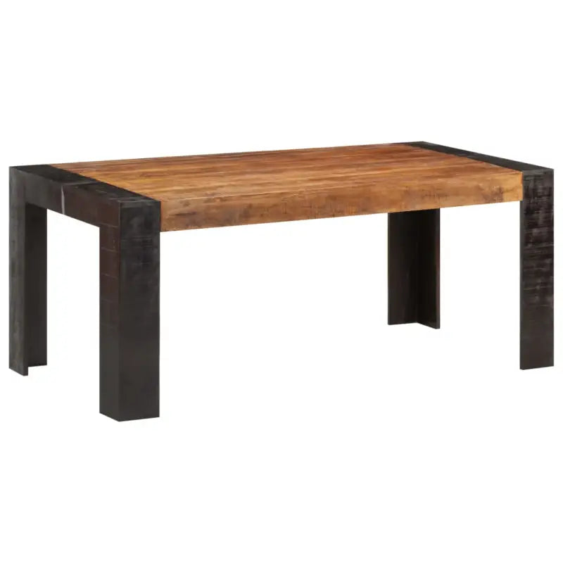 Eettafel van massief ruw mangohout voor een uniek meubelstuk - Donkerbruin / 180 x 90 x 76 cm / 1 - Eettafels